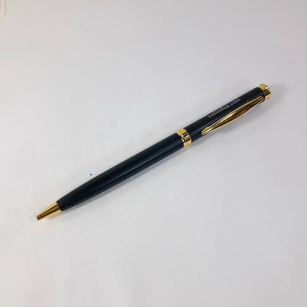 Corinthia Hotel pen Luxury Guest Ballpoint Travel collectible black Works Writes
